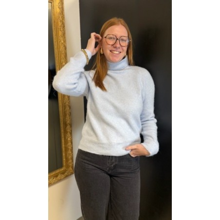 Pull tout doux beige ou bleu – Pull femme confortable | Boutique Melle Jeanne