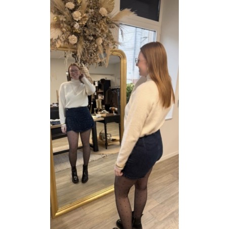Pull tout doux beige ou bleu – Pull femme confortable | Boutique Melle Jeanne