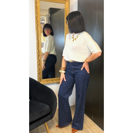 Jean brut à strass – Jean femme tendance | Boutique Melle Jeanne