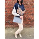 Sac bleu avec clous dorés – Femme | Boutique Melle Jeanne