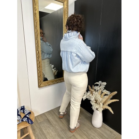 Chemise en jean clair – Chemise femme tendance | Boutique Melle Jeanne