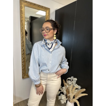 Chemise en jean clair – Chemise femme tendance | Boutique Melle Jeanne