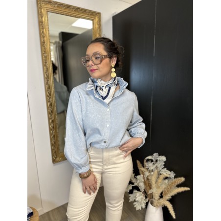Chemise en jean clair – Chemise femme tendance | Boutique Melle Jeanne