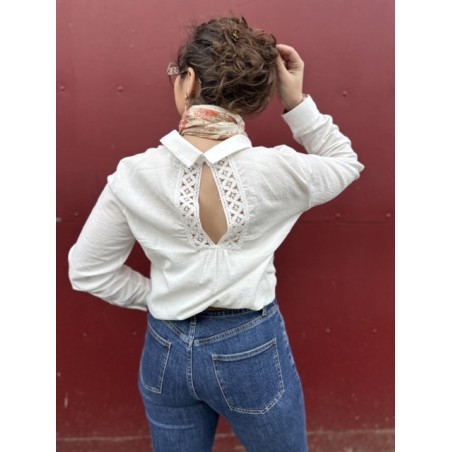 Chemise blanche avec ouverture dos – Femme | Boutique Melle Jeanne