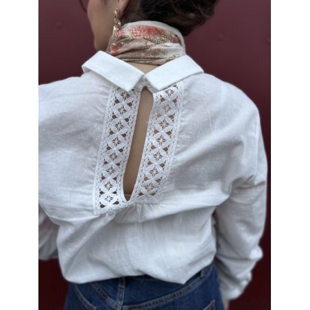 Chemise blanche avec ouverture dos – Femme | Boutique Melle Jeanne