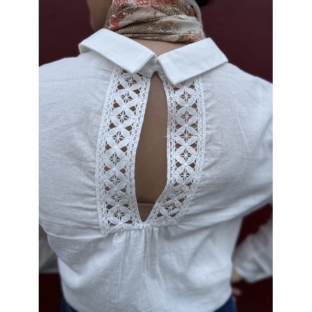 Chemise blanche avec ouverture dos – Femme | Boutique Melle Jeanne