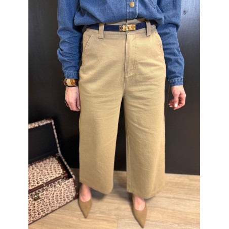 Pantalon femme beige ou bleu marine – Élégant et confortable | Melle Jeanne