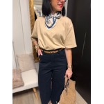 Tee-shirt blanc/bleu marine ou beige – Basique femme | Boutique Melle Jeanne