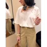 Tee-shirt blanc/bleu marine ou beige – Basique femme | Boutique Melle Jeanne