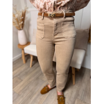 Jean beige/jaune/brut femme à poches devant – Tendance | Melle Jeanne