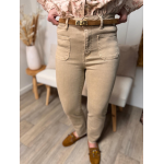 Jean beige/jaune/brut femme à poches devant – Tendance | Melle Jeanne