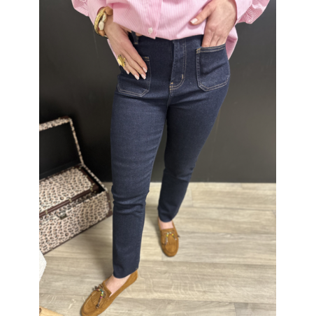 Jean beige/jaune/brut femme à poches devant – Tendance | Melle Jeanne