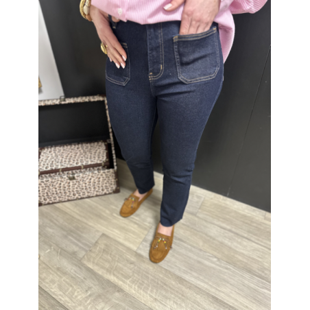 Jean beige/jaune/brut femme à poches devant – Tendance | Melle Jeanne