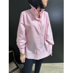 Chemise rayures blanc et rose col victorien – Boutique femme Arras