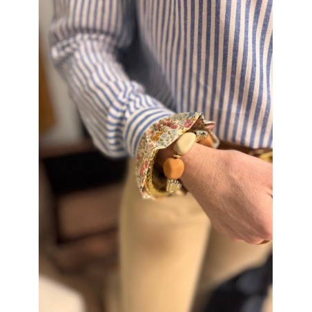 Chemise à rayures col fleuri – Femme | Melle Jeanne