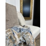 Foulard turquoise et beige femme – Accessoire chic | Melle Jeanne