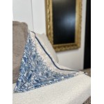 Foulard turquoise et beige femme – Accessoire chic | Melle Jeanne