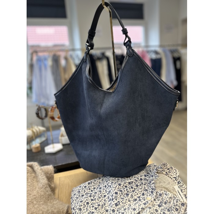 Sac en daim forme seau avec bandoulière – Sac femme chic & tendance