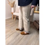 Jean écru femme broderies bleues – Style plus – Melle Jeanne