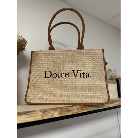 Sac en raphia et cuir – Sac femme bohème chic & tendance