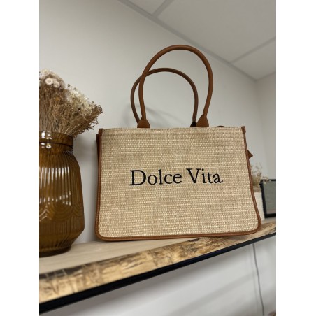 Sac en raphia et cuir – Sac femme bohème chic & tendance