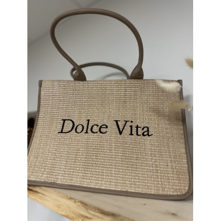 Sac en raphia et cuir – Sac femme bohème chic & tendance