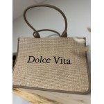 Sac en raphia et cuir – Sac femme bohème chic & tendance