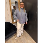 Chemise oversize Style plus rayée bleu marine | Melle Jeanne