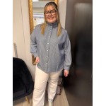 Chemise oversize Style plus rayée bleu marine | Melle Jeanne