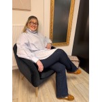 Chemise Style plus col victorien bleu clair ou bleu marine | Melle Jeanne