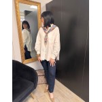 Chemise blanche oversize avec foulard fleuri | Melle Jeanne