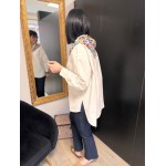 Chemise blanche oversize avec foulard fleuri | Melle Jeanne