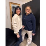 Gilet style plus femme bleu marine | Melle Jeanne