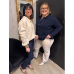 Gilet style plus femme bleu marine | Melle Jeanne