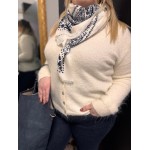 Gilet style plus inapril 1986 col montant bleu ou blanc | Melle Jeanne