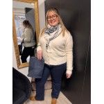 Gilet style plus inapril 1986 col montant bleu ou blanc | Melle Jeanne