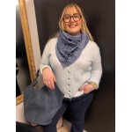 Gilet style plus inapril 1986 col montant bleu ou blanc | Melle Jeanne