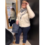 Gilet style plus inapril 1986 col montant bleu ou blanc | Melle Jeanne