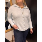 Gilet style plus inapril 1986 col montant bleu ou blanc | Melle Jeanne