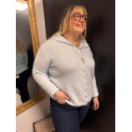 Gilet style plus inapril 1986 col montant bleu ou blanc | Melle Jeanne