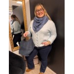 Écharpe douce 100% polyester rose, bleu ou blanc | Accessoire cocooning