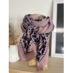 Écharpe douce 100% polyester rose, bleu ou blanc | Accessoire cocooning