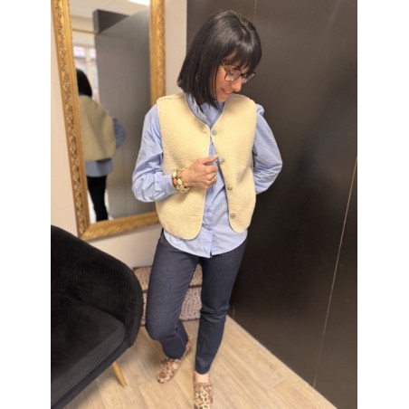 Gilet de berger réversible à carreaux – Tailles S à L | Melle Jeanne Arras