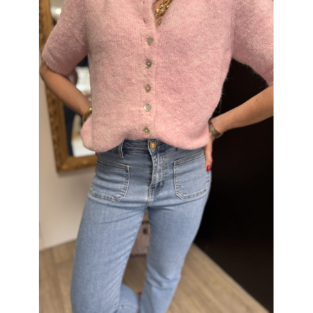 Jean beige/jaune/brut femme à poches devant – Tendance | Melle Jeanne