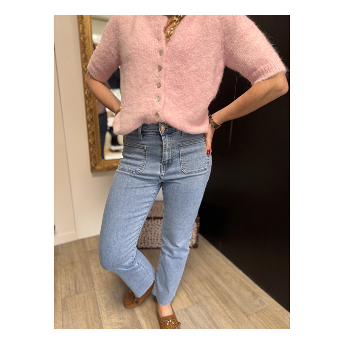 Jean beige/jaune/brut femme à poches devant – Tendance | Melle Jeanne