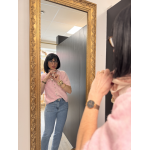 Gilet manches courtes col rond rose ou vert | Taille unique 36-42