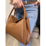 Sac en cuir camel ou beige  à rabat | Porté main et bandoulière