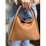 Sac en cuir camel ou beige  à rabat | Porté main et bandoulière
