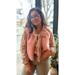 Gilet sans manche moumoute kaki ou rose – Style cocooning chic