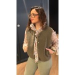 Gilet sans manche moumoute kaki ou rose – Style cocooning chic
